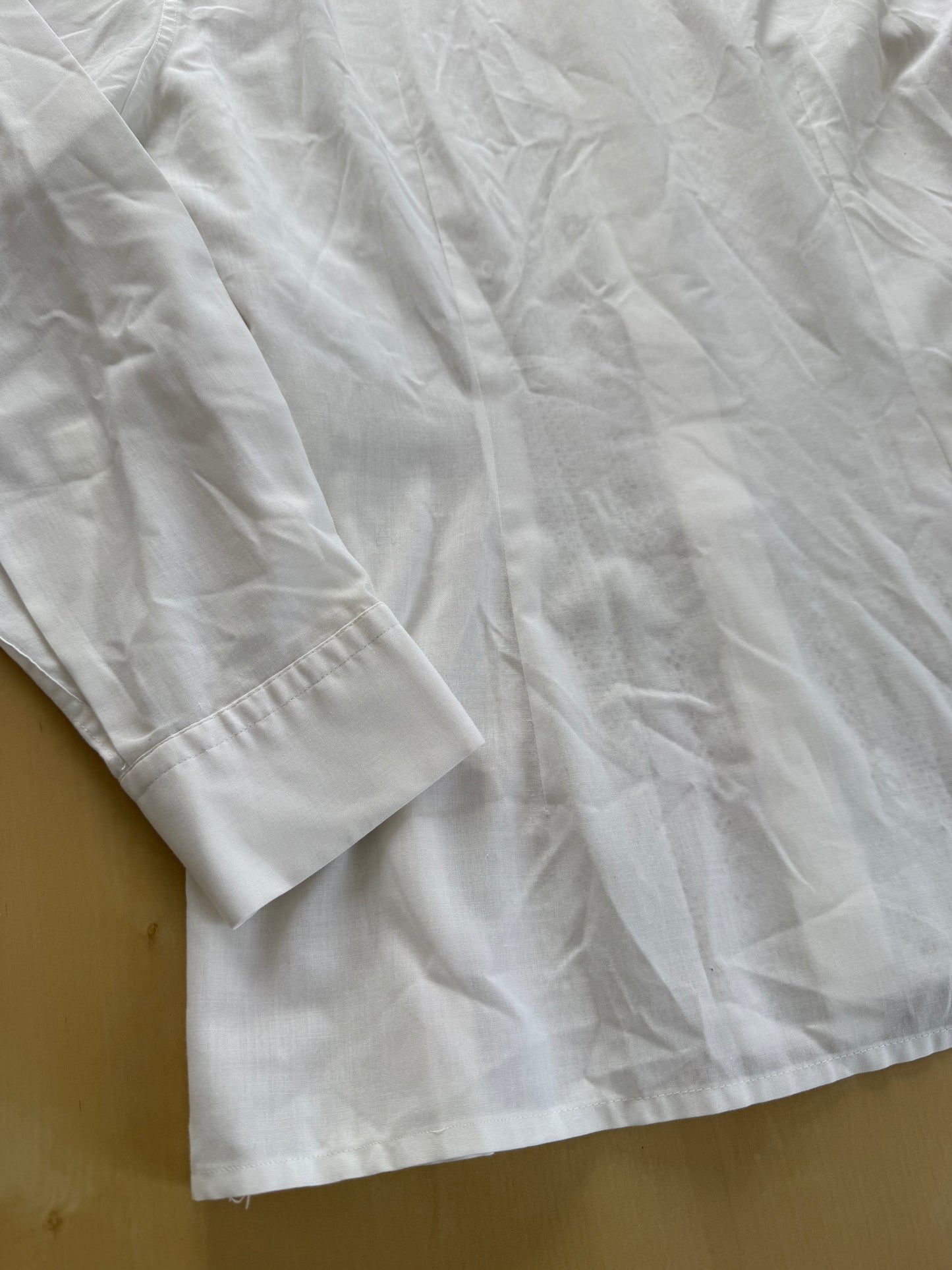 Camicia anni ‘70 con ricami traforati - XS/S collo 38