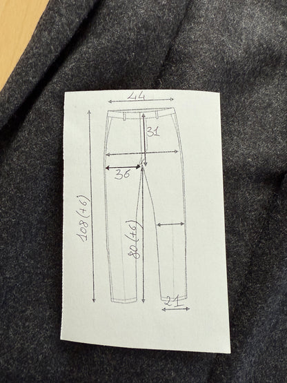 Pantaloni anni ‘80 flanella grigio antracite - tg. 50