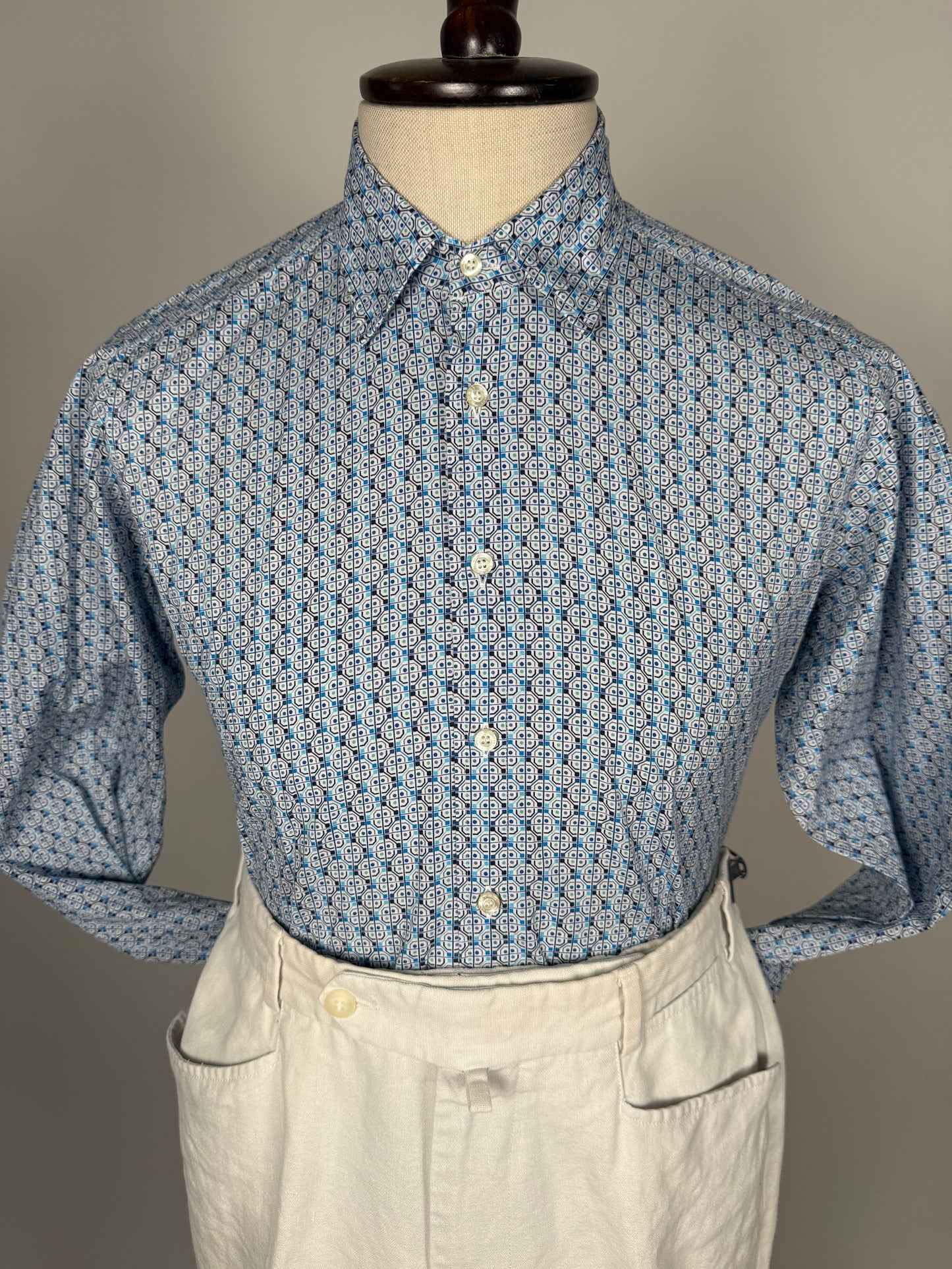 Camicia Etro fantasia geometrica - S/M collo 39