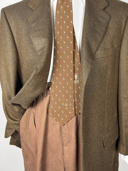 Cravatta Gucci vintage con selle e staffe