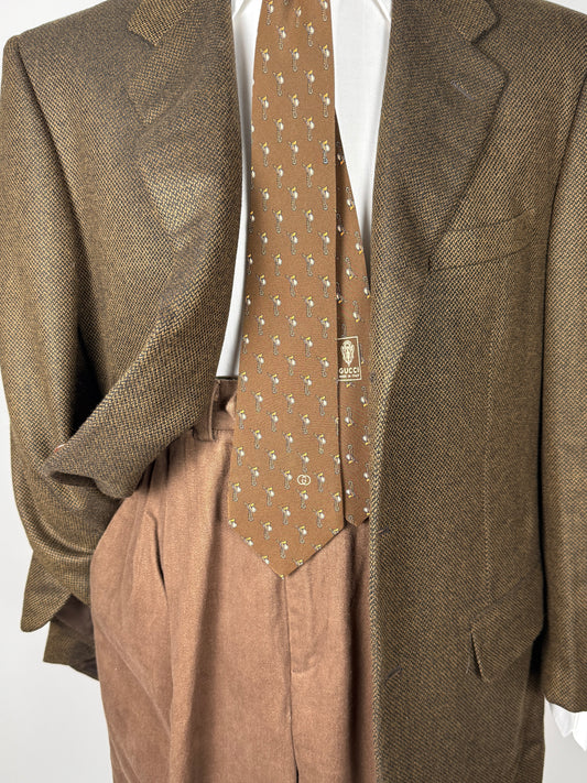 Cravatta Gucci vintage con selle e staffe