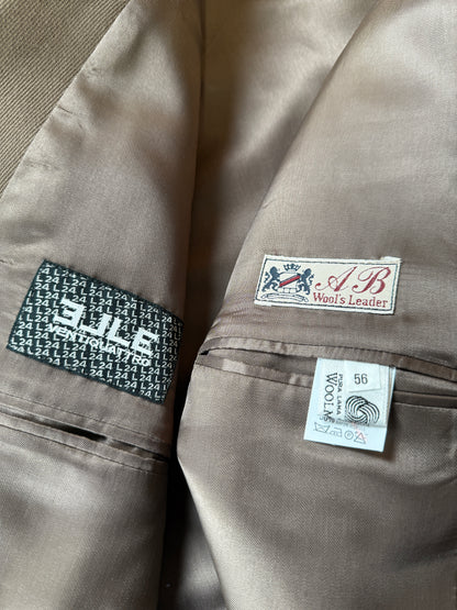 Completo anni ‘90 in twill marrone/cachi (NOS) - tg. 56