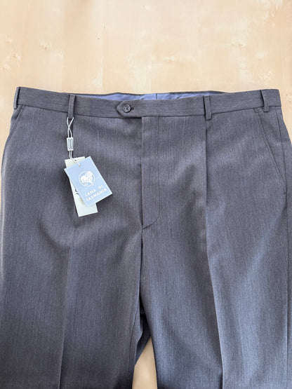 Pantaloni anni ‘90 lana pettinata cachi (NOS) - tg. 60/62