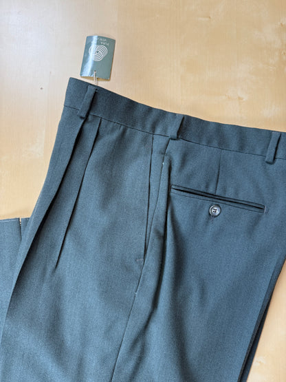 Pantalone anni ‘80 in flanella verde pino (NOS) - tg. 50