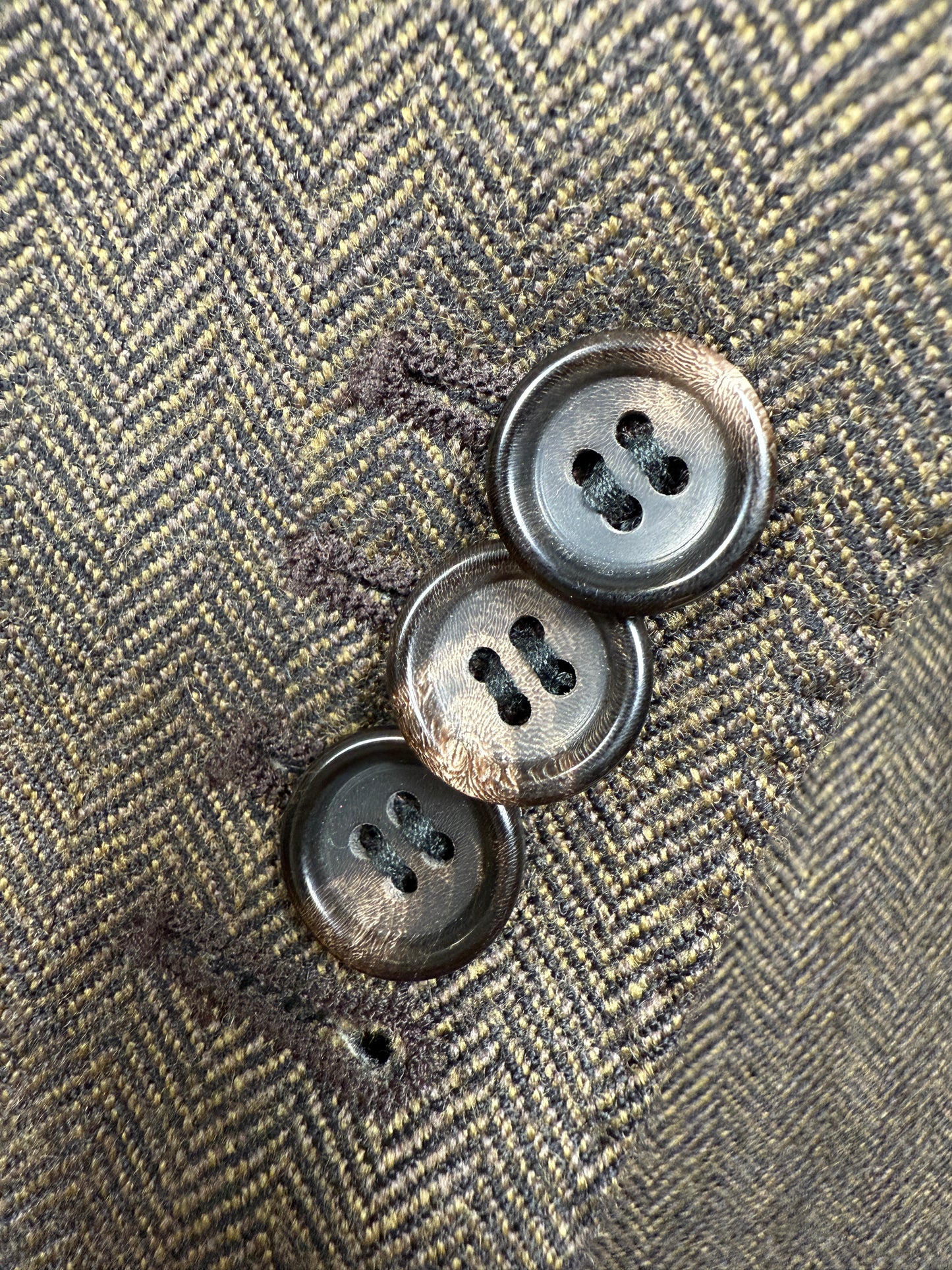 Giacca in lana e cashmere marrone spigato - tg. 44/46