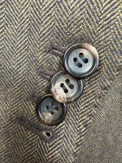 Giacca in lana e cashmere marrone spigato - tg. 44/46