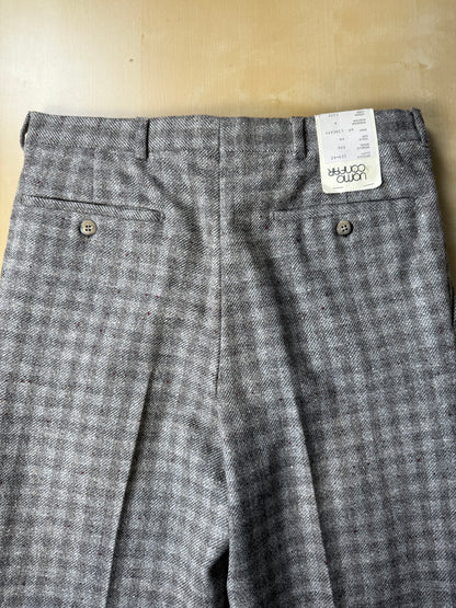 Pantaloni anni ‘70/‘80 tweed a quadri (NOS) - tg. 46