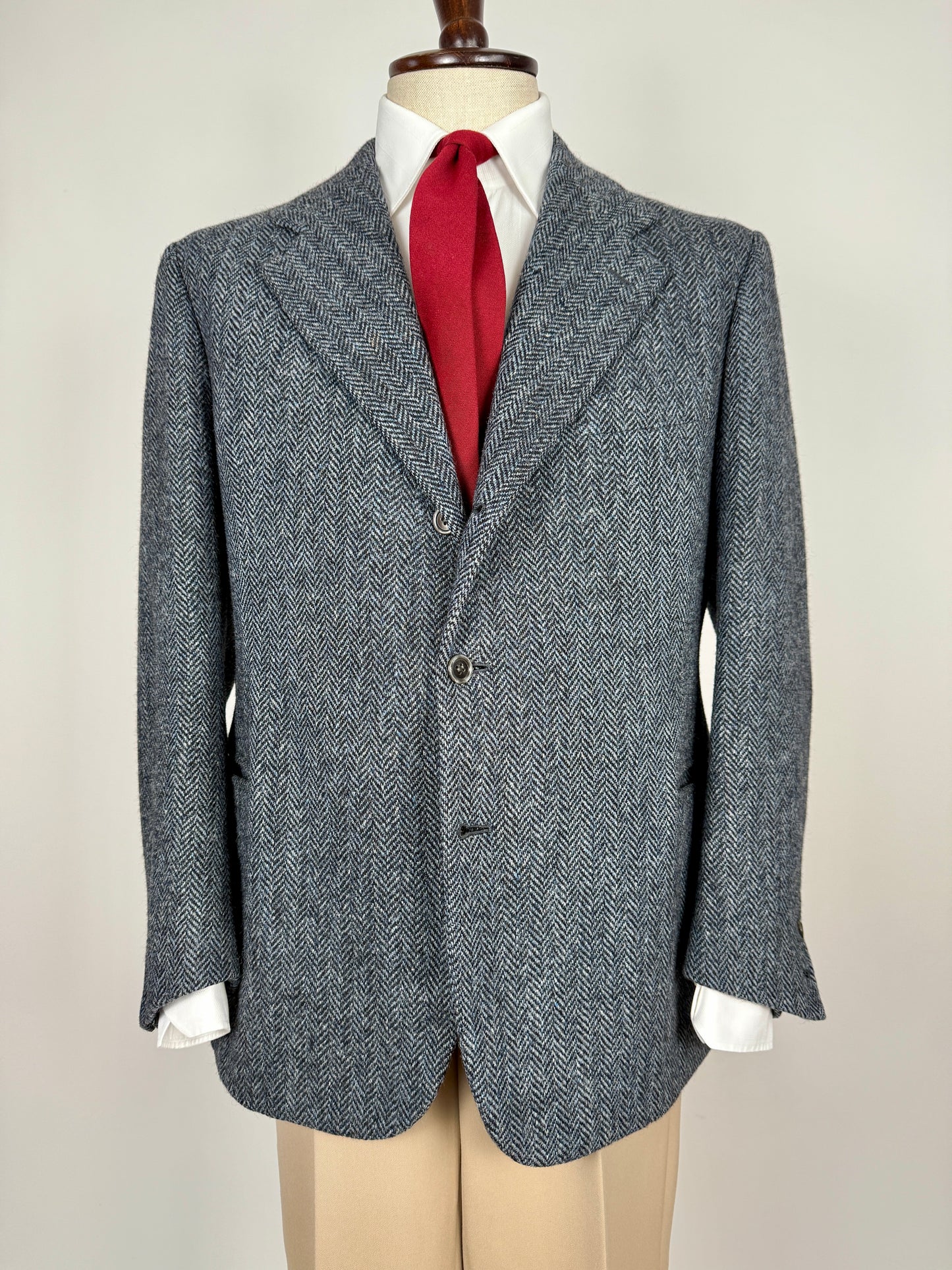 Giacca sartoriale Prandoni Milano in Harris Tweed - tg. 52, drop basso