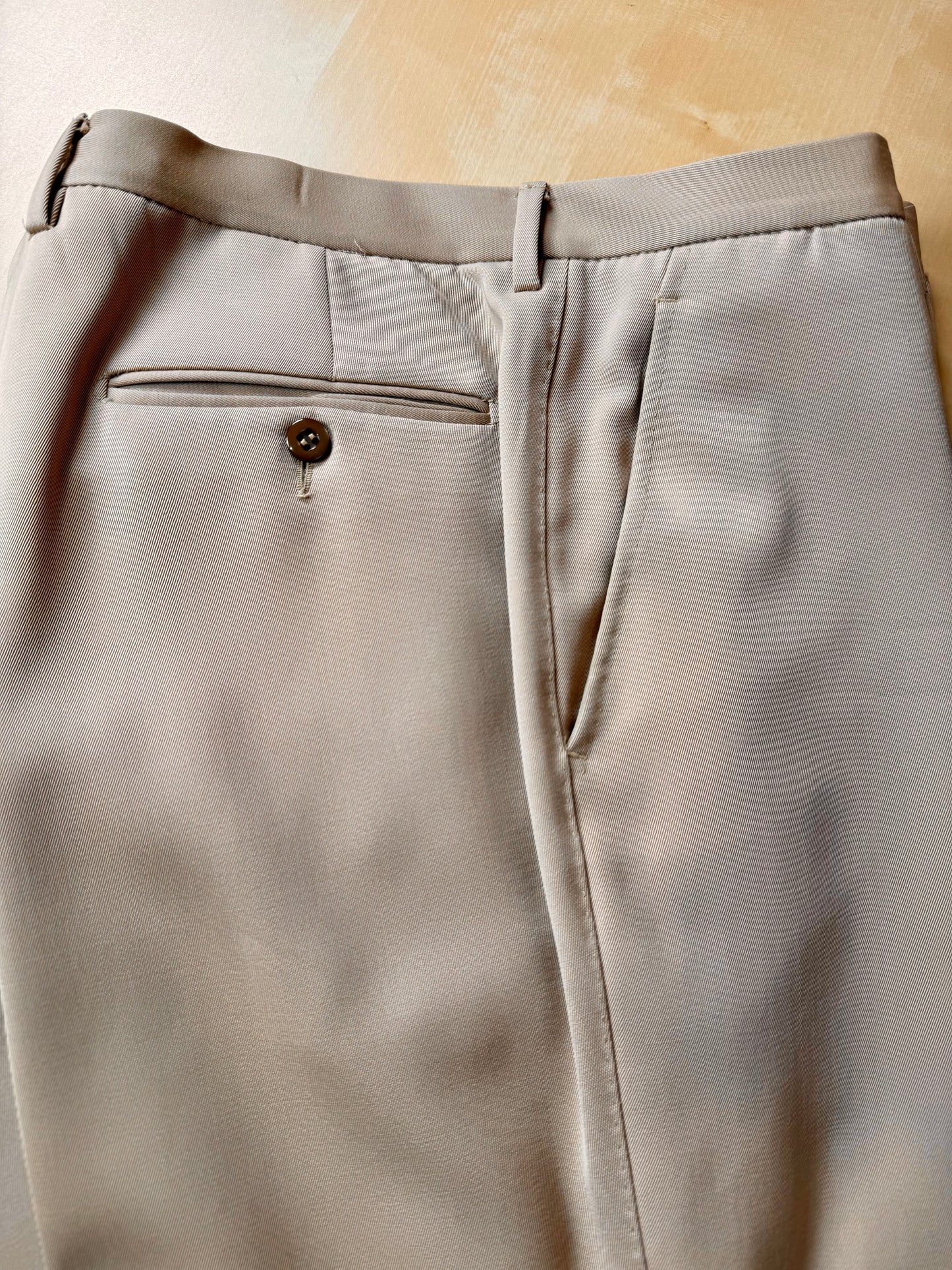 Completo anni ‘70 twill pettinato beige - tg. 46/48