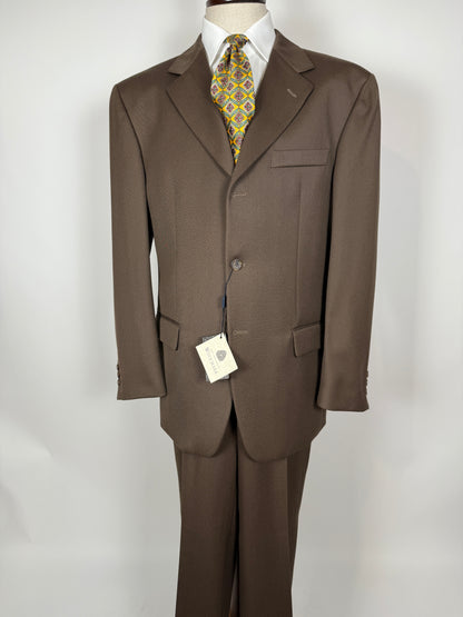 Completo anni ‘90 in twill marrone/cachi (NOS) - tg. 56