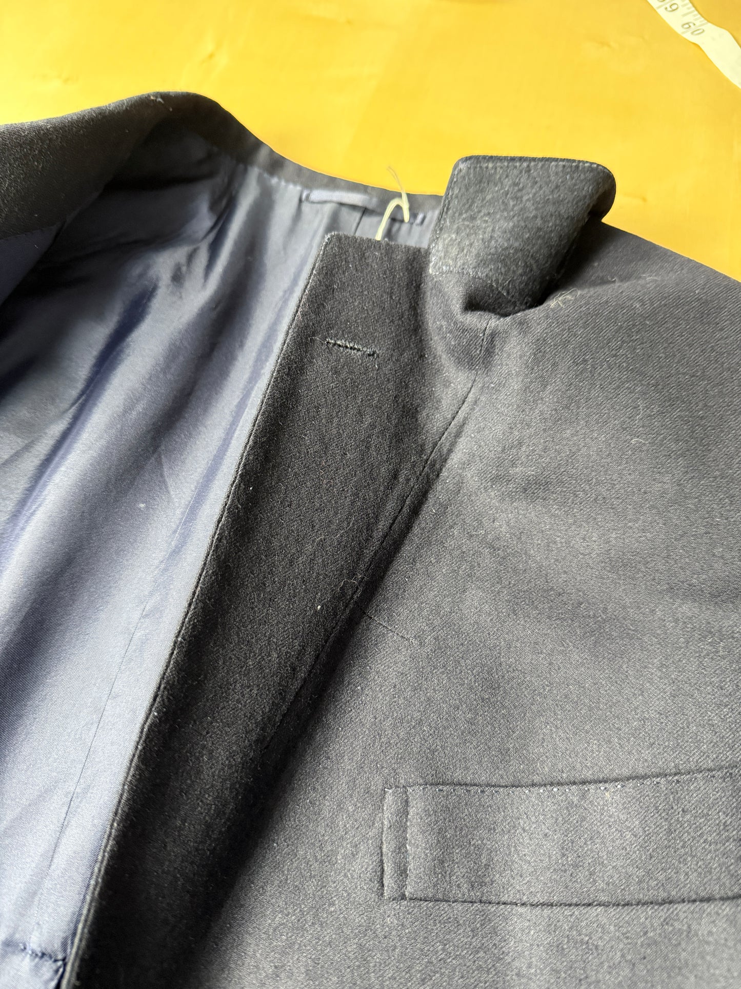 Giacca sartoriale anni ‘80 in flanella blu - tg. 50