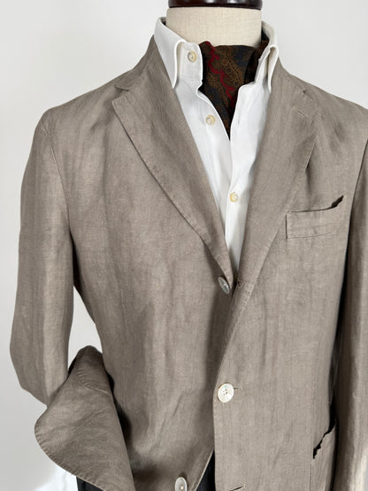 Boglioli K. Jacket estiva in seta e lino tessuto spigato - tg. 52