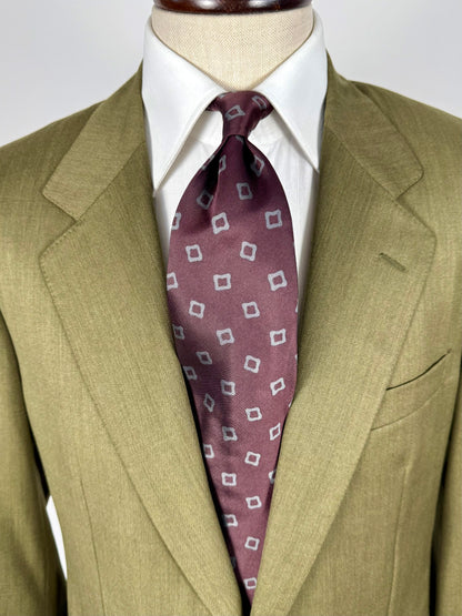 Cravatta Armani bordeaux con riquadri