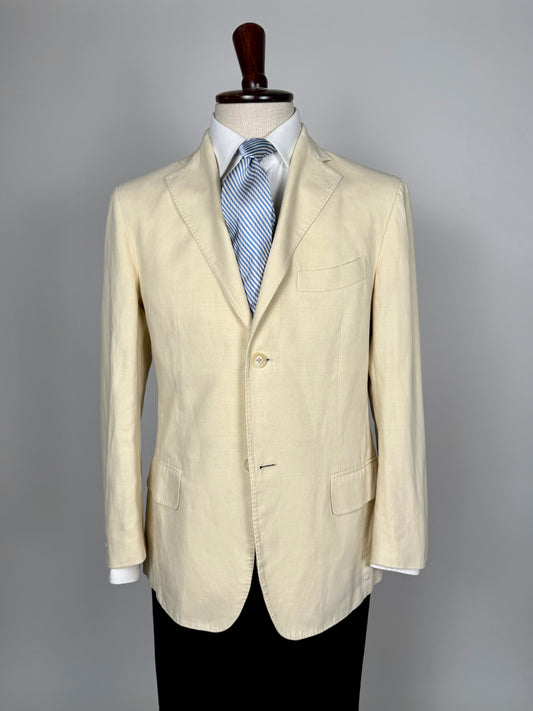 Giacca Lardini bianco panna in cotone e lino - tg. 48