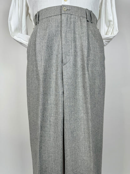 Pantaloni flanella grigio chiaro anni ‘80 (NOS) - tg. 48