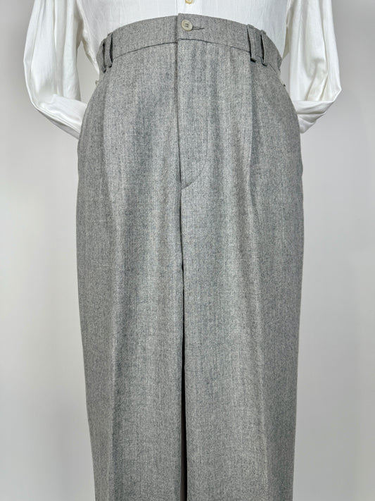 Pantaloni flanella grigio chiaro anni ‘80 (NOS) - tg. 48