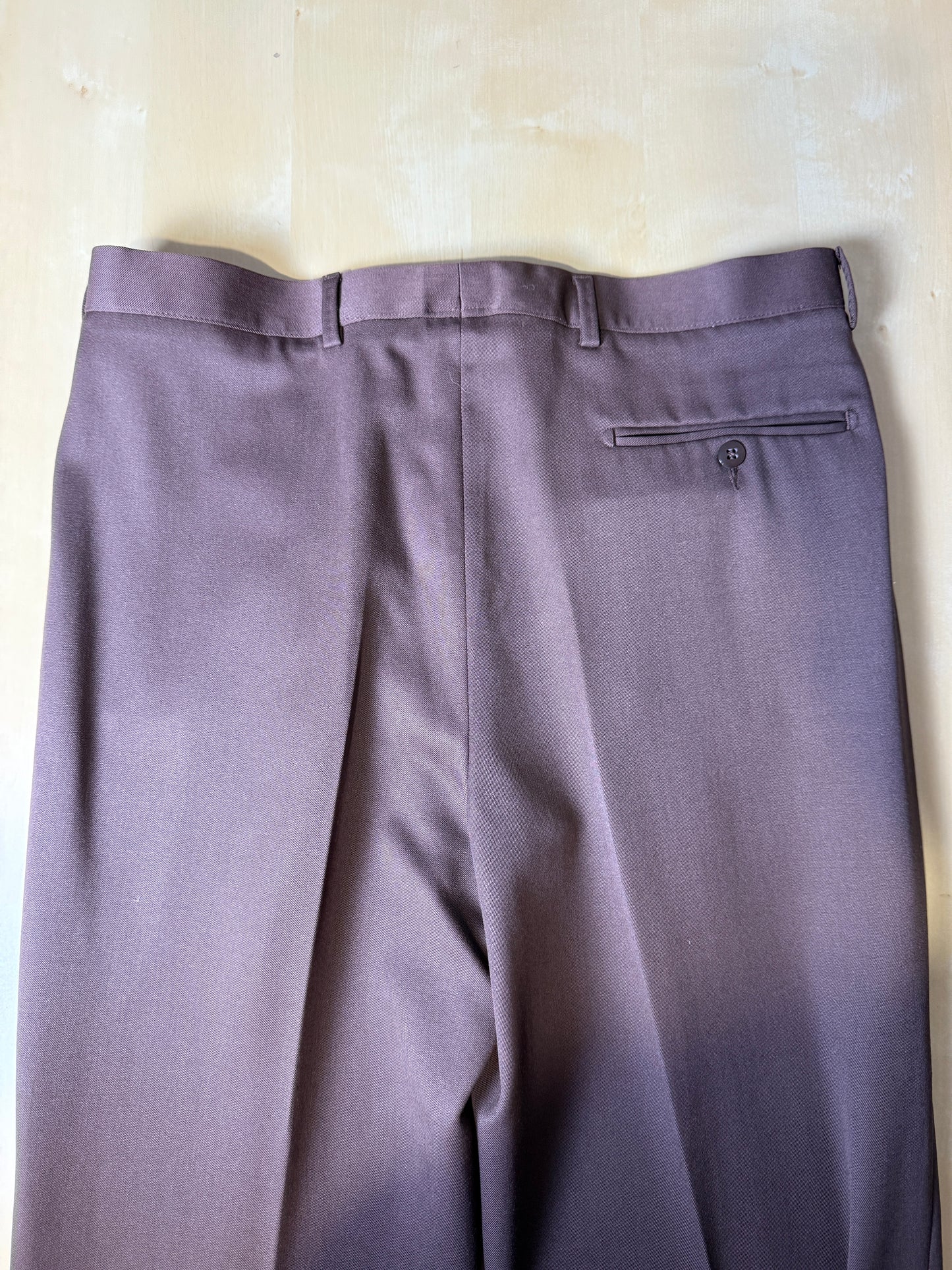 Pantaloni anni ‘80 twill pettinato marrone cacao (NOS) - tg. 48