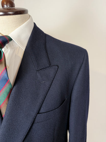 Blazer doppiopetto anni ‘70/‘80 in flanella blu - tg. 54