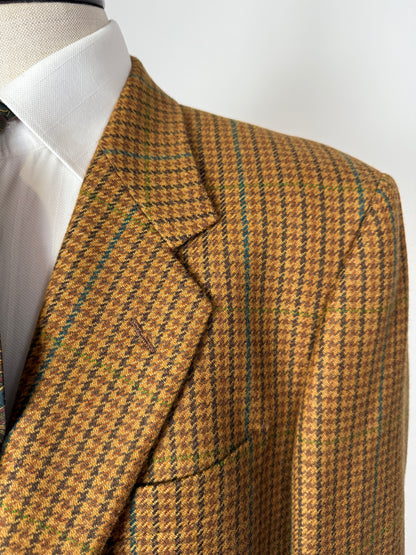 Giacca anni ‘80 pied-de-poule senape - tg. 54