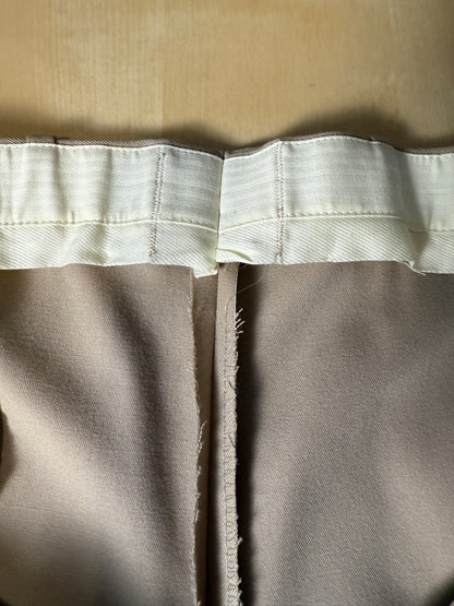 Pantaloni anni ‘80 twill pettinato beige (NOS) - tg. 52/54
