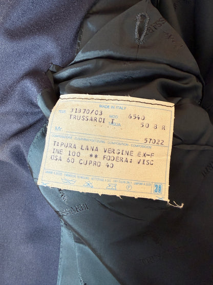 Blazer Trussardi anni ‘90 flanella blu - tg. 48/50