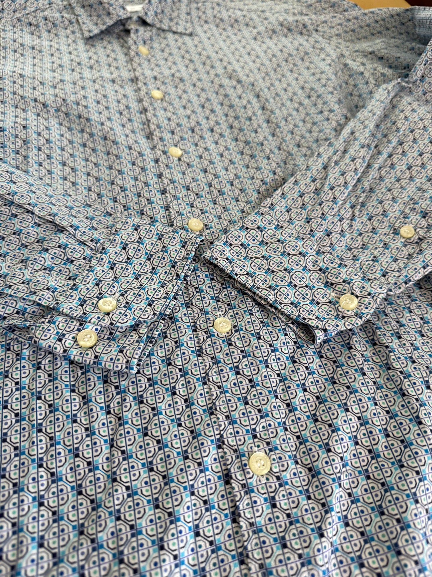 Camicia Etro fantasia geometrica - S/M collo 39