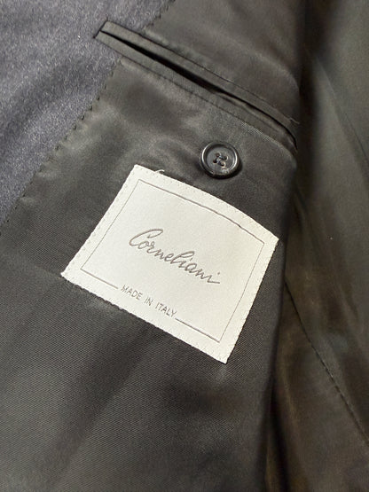 Completo Corneliani anni ‘90 flanella antracite - tg. 50/52