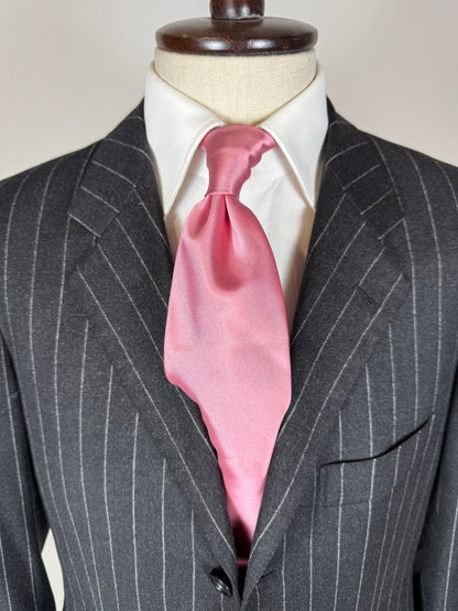 Cravatta Etro raso rosa tinta unita