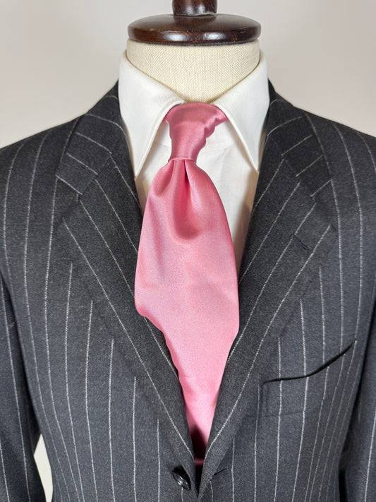 Cravatta Etro raso rosa tinta unita