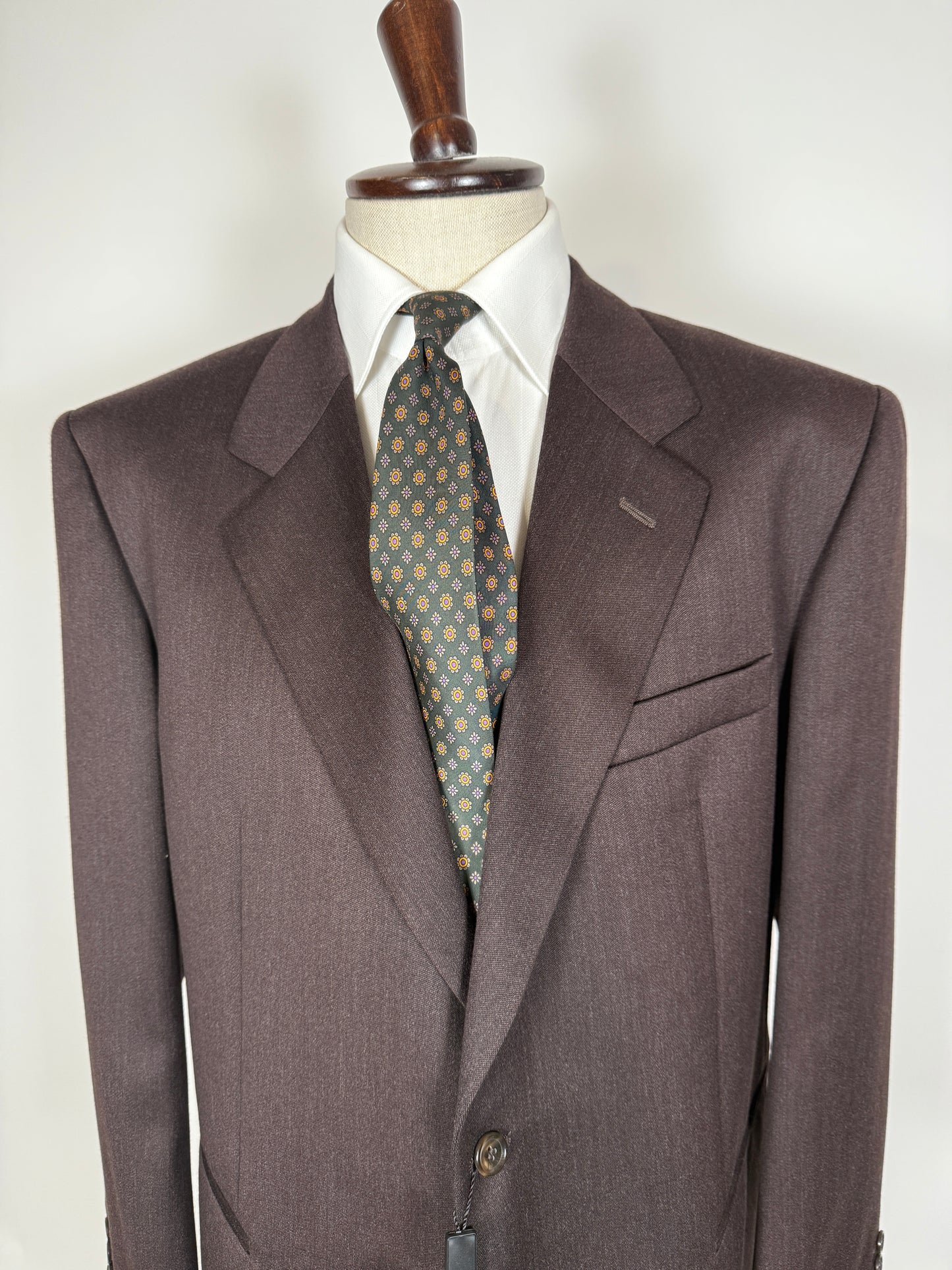 Completo anni ‘90 in flanella marrone (NOS) - tg. 58/60 drop basso