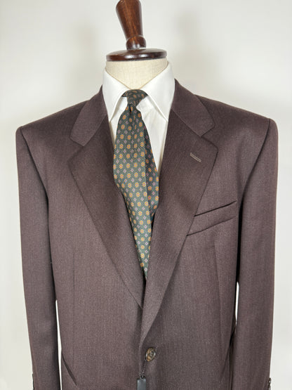 Completo anni ‘90 in flanella marrone (NOS) - tg. 58/60 drop basso