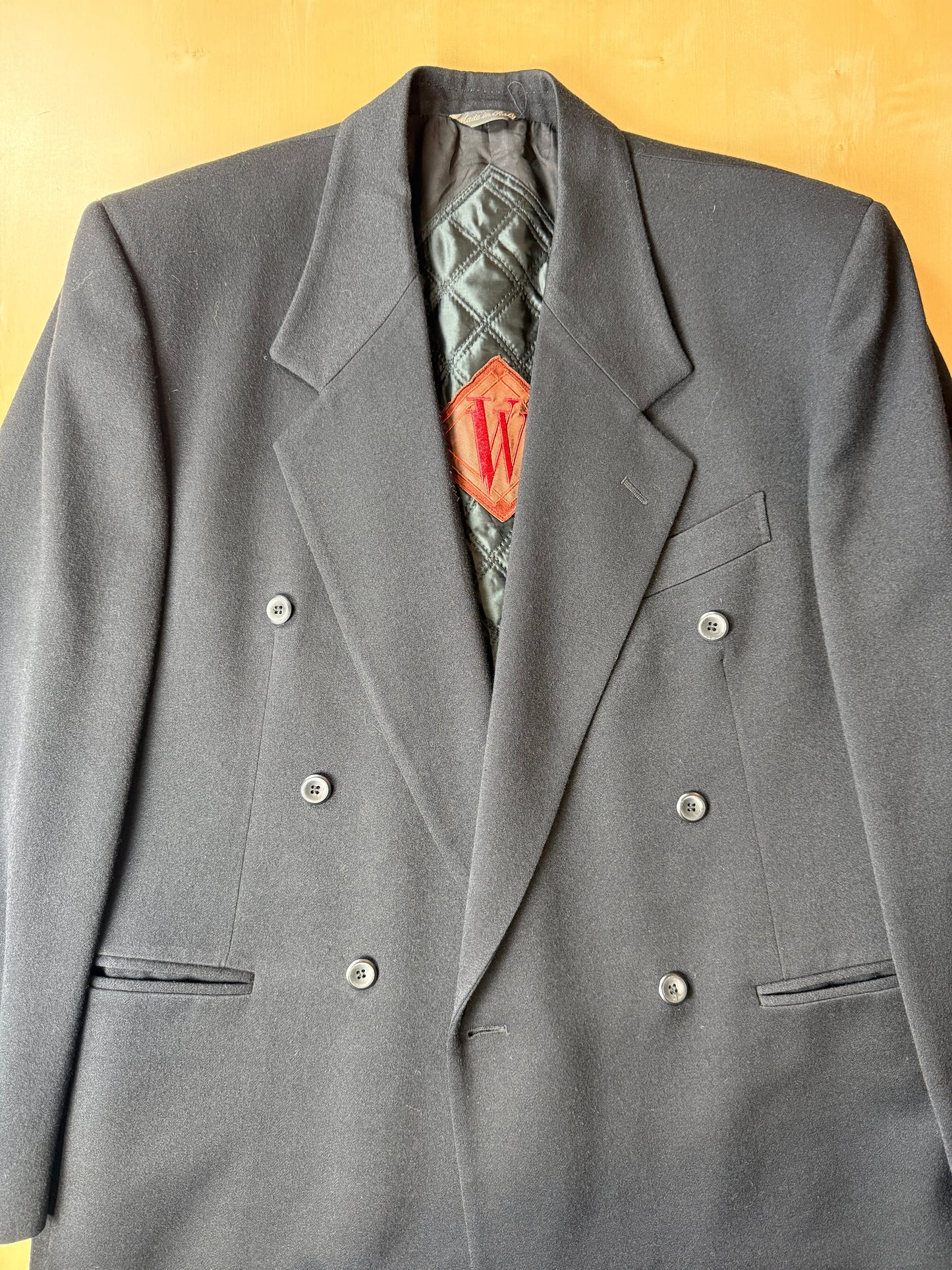 Giacca Pal Zileri doppiopetto anni ‘80 flanella blu - tg. 48