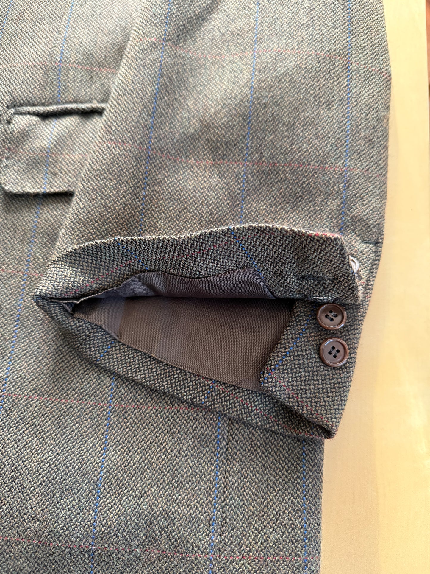 Giacca sartoriale in misto cashmere verde finestrato - tg. 58/60