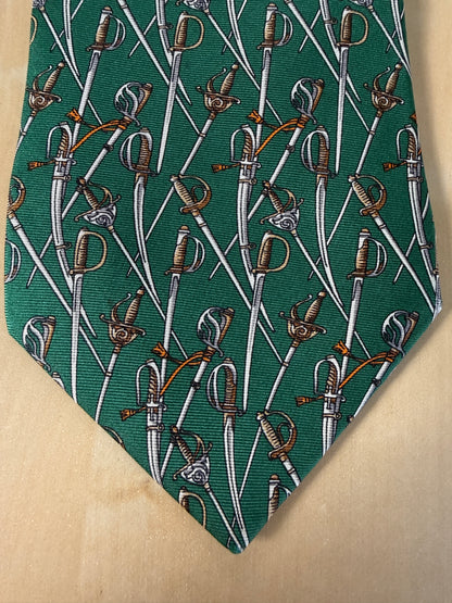 Cravatta Ferragamo per Arma dei Carabinieri con sciabole e spade