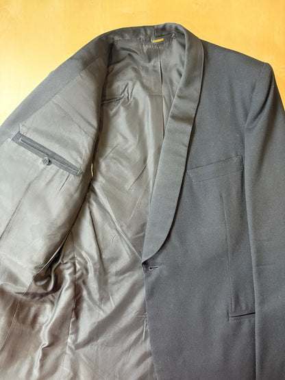 Smoking anni ‘60/‘70 monopetto revers a scialle - tg. 54/56 lunga