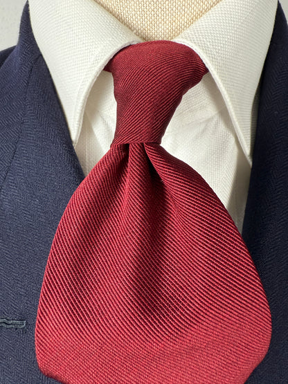 Cravatta in seta cannettata bordeaux