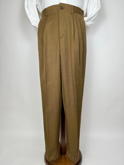 Pantaloni anni ‘80 color senape tripla pince (NOS) - tg. 44