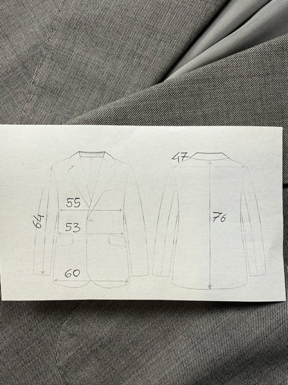 Giacca sartoriale anni '70 in grisaglia pettinata - tg. 50