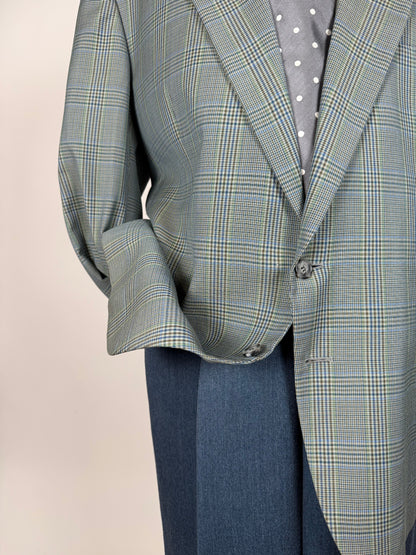 Giacca anni ‘80 fresco lana Galles verde salvia - tg. 58