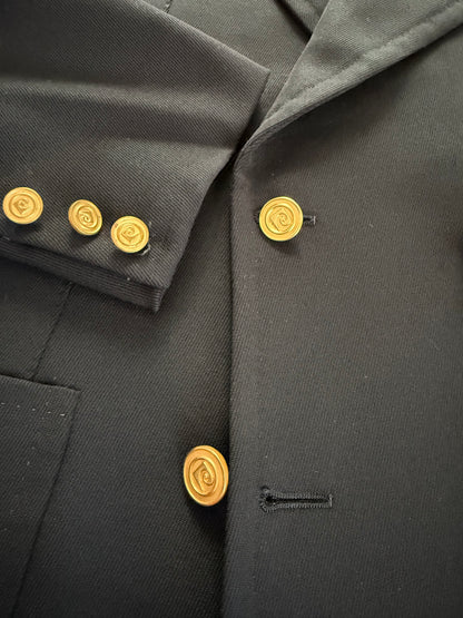 Navy blazer doppiopetto Pierre Cardin anni '70 - tg. 46