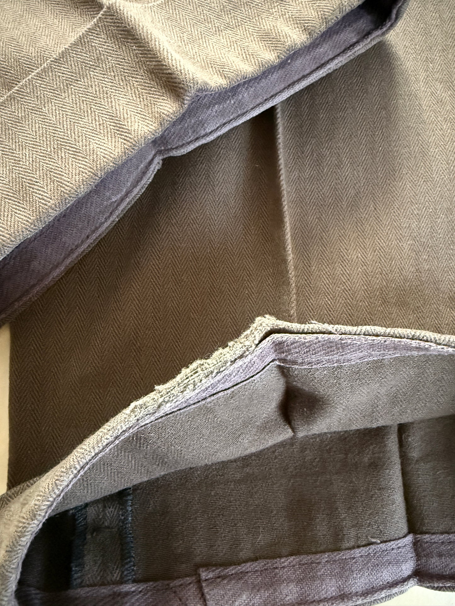 Pantaloni sartoriali in cotone spigato marrone - tg. 54