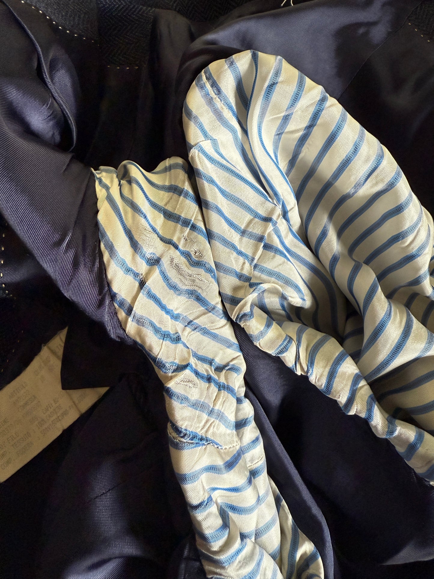 Giacca in puro cashmere spigato tessuto Loro Piana - tg. 50