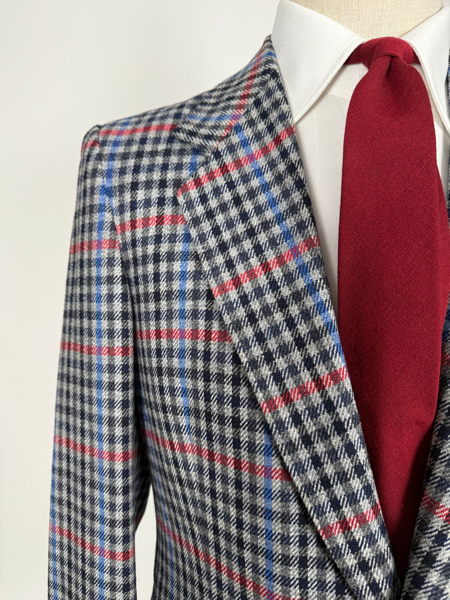 Giacca sartoriale anni ‘80/‘90 a quadri - tg. 48/50