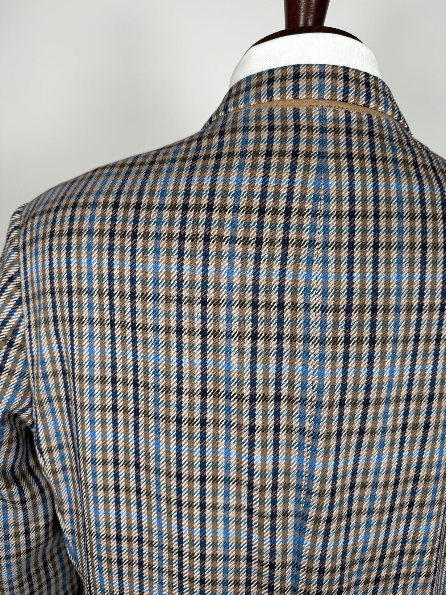 Giacca Daks check quadri blu made in UK - tg. 54/56