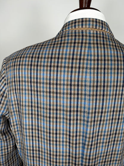 Giacca Daks check quadri blu made in UK - tg. 54/56