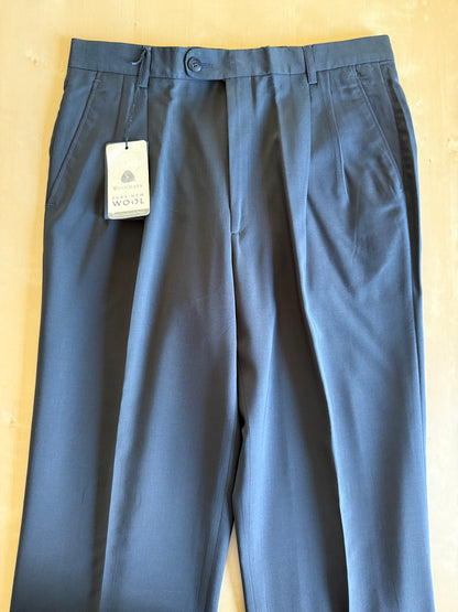 Pantaloni anni ‘90 fresco lana verde petrolio (NOS) - tg. 46