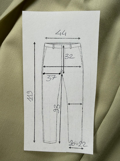 Pantaloni fresco lana bianco avorio anni '80 (NOS) - tg. 50
