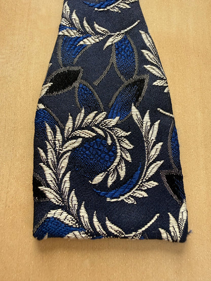 Papillon in seta jacquard floreale