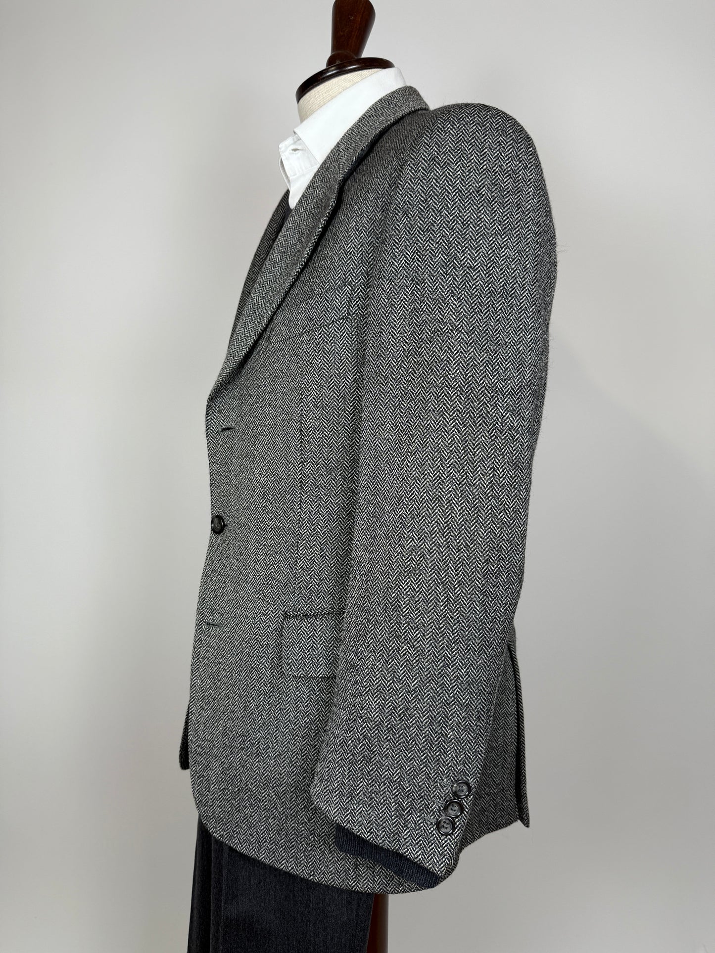 Giacca anni ‘90 herringbone grigio - tg. 48