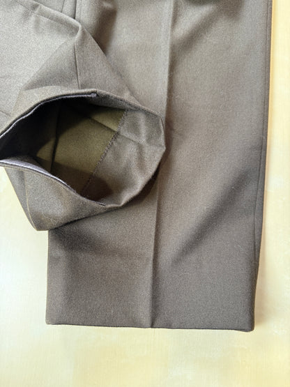 Pantaloni anni ‘80 flanella marrone scuro - tg. 52/54